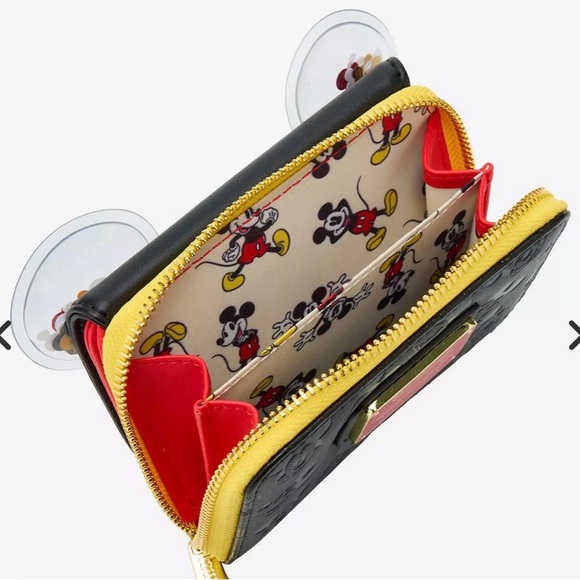 Loungefly Disney Mickey Mouse Confetti Ears Wallet BoxLunch Exclusive NWT - Picture 4 of 5